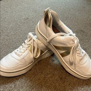 MIA White and Gold Women's Sneakers